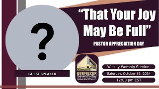 Ebenezer SDA Church Weekly Stream  October 19 2024 [upl. by Iznekcam]