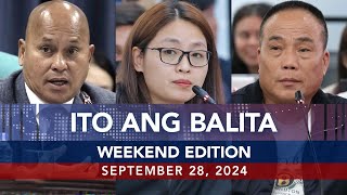 UNTV Ito Ang Balita Weekend Edition  September 28 2024 [upl. by Howlend667]