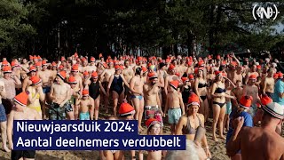 Nieuwjaarsduik 2024 Zandenplas Nunspeet [upl. by Ayoj579]