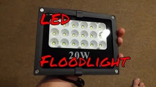 20W LED Flood Light Outdoor Wall light Waterproof Security Lighting Super Bright Daylight White 600K [upl. by Carrelli]