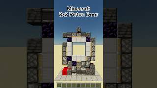 How to Build a Simple 3x3 Piston Door in Minecraft 1204 minecraft redstone gaming redstonedoor [upl. by Farrow221]