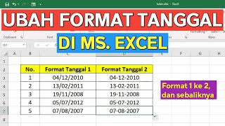 Cara Merubah Format Tanggal di Excel Menjadi ddmmyyyy [upl. by Hong]