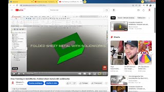 Free Training in SolidWorks Folded sheet metal with solidworks [upl. by Nimajnab]