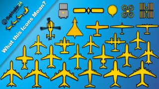 Do you know what these 28 Flightradar24 Aircraft icons Mean [upl. by Latham]