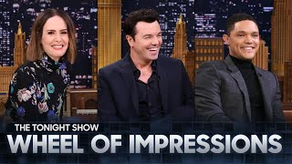 Wheel of Impressions with Trevor Noah Sarah Paulson and Seth MacFarlane  The Tonight Show [upl. by Oirad330]