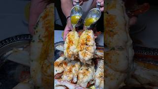 Have you ever seen LOBSTER TAILS THIS MASSIVE lobster seafood foodchallenge [upl. by Ardnuat]