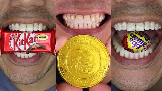 Chew Chew Chewing Chocolate Candy ASMR Sounds Compilation 🙄 long satisfying compilation [upl. by Eesak]