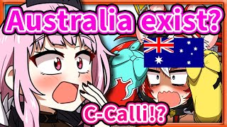 Bae Didnt Expect Calli Would Think AUSTRALIA DOES NOT EXIST 【Hakos Baelz  HololiveEN】 [upl. by Arri949]