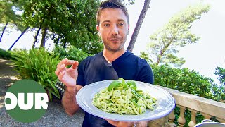 Pesto Pasta On The Stunning Ligurian Coast  Ginos Italian Escape E10  Our Taste [upl. by Nelleh]