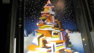 Happy Holidays Let it Snow Window Display at the Central Library 2011 [upl. by Drol]