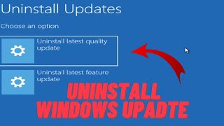 How to Uninstall Windows Update  Roll Back Windows Update [upl. by Quarta]