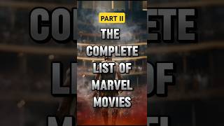 The Complete list of Marvel movies Part 2 shorts marvel part2 [upl. by Eetnod]