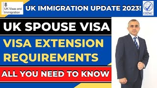 UK Spouse Visa Extension Requirements  UK Immigration UPDATE 2023  All you need to know  FAQs [upl. by Paschasia]