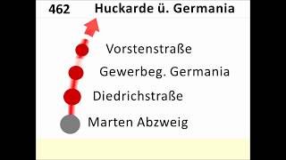 DSW21 Ansagen Bus 462 Barop  Huckarde [upl. by Timmy]