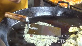 pan fried sticky rice pan cake Chinese street food [upl. by Ocsic]