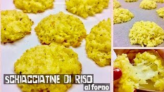 SCHIACCIATINE DI RISO AL FORNO ricetta veloce e leggera  Tutti a Tavola [upl. by Nerehs]