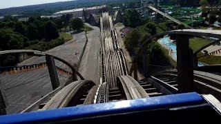 Thunder Road Front Seat POV 2015 FULL HD Carowinds [upl. by Ahsiruam]