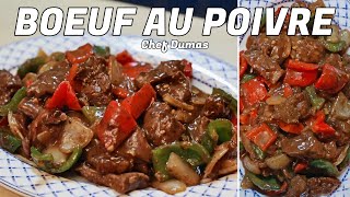 BOEUF AU POIVRE NOIR  Une recette asiatique facile et savoureuse prête en moins de 30 minutes [upl. by Gonnella]