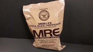 2018 MRE Pepperoni Pizza MRE Review Meal Ready to Eat Ration Taste Testing [upl. by Eselehs]