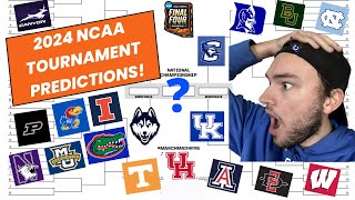 2024 March Madness Bracket Predictions Crazy Upsets 100 Correct [upl. by Konopka661]