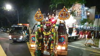 1910 2019  Day 2 Firewalking Silver Chariot Procession  Sri Mariamman Temple Singapore [upl. by Noivert]