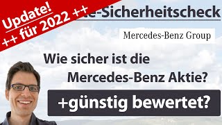 MercedesBenz Group Daimler Aktienanalyse Update 2022 Wie sicher ist die Aktie jetzt günstig [upl. by Onibas]