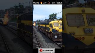 Loco Failed of MEMU Local passenger Train Rescued by WDG4  Railroad  HintsGamerz [upl. by Dlarej417]