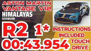 Asphalt 9  ASTON MARTIN VANTAGE V12 Grand Prix Round 2  Touchdrive 1⭐  Snow Vault [upl. by Griffy435]