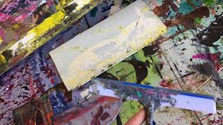 Scraped Abstract Art Tools  Gerhard Richter Painting [upl. by Cirle220]