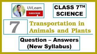 Class 7 Science Chapter 7Transportation in Animals and Plants  Short amp Easy  QuestionAnswers [upl. by Meijer]