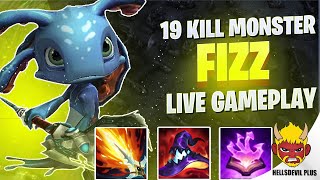 19 KILLS FIZZ MONSTER GAME  Wild Rift HellsDevil Plus Gameplay [upl. by Coppock]