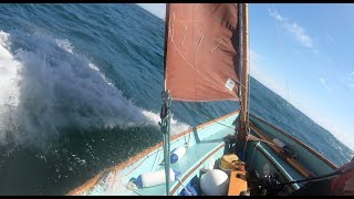 Drascombe Lugger quotLily Ellaquot Sailing with 2 reefs 1 reef and full sail [upl. by Schafer]