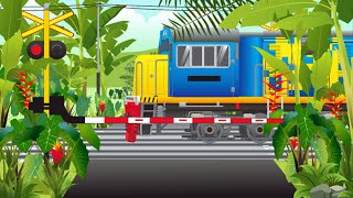 palang perlintasan kereta api kartun bagian ke 2  railway crossing bar animation part 2 [upl. by Aihsemaj731]