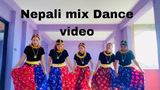 Nepali mix songs Group dance💗 [upl. by Ahsiekahs]