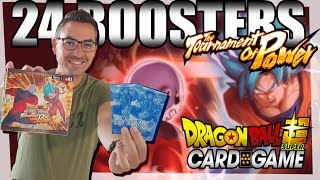 Dragon Ball Super Card Game Le Tournois du Pouvoir  24 booster DBSCG FR TB01 [upl. by Haimerej]