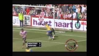 Hereford United Promotion to League One at Brentford  Goals 30 [upl. by Ayikaz]