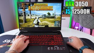 PUBG Battlegrounds  Acer Nitro 5 RTX3050 i5 12500H POV Gameplay Test Benchmark Performance [upl. by Anyehs]