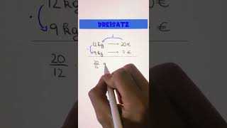 ⚡️schnell mit dem Dreisatz rechnen mathe algebra shorts [upl. by Hanid]