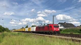 Güterzug mit 185 2185 und DHL [upl. by Ekram]