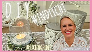 DIY Windlicht  Upcycling Idee  Windlichtglas selbst gestalten 💜🌿🕯 [upl. by Fritts]