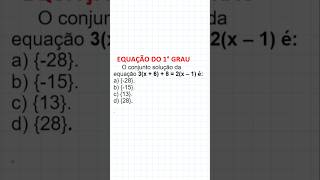 ✅Qual o conjunto solução 3x682x1 [upl. by Korie305]