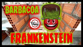 ✅ Como hacer 1 BARBACOA de obra para jardín FRANKENSTEIN 🤖 quotpaso a pasoquot😈 [upl. by Neelak]