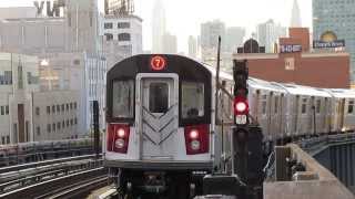 MTA New York City Subway Queensboro Plaza Bound R188 7 Train Departs 33rd Street  Rawson Street [upl. by Ettevol]