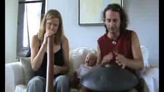 Didgeridoo amp Hang Panart Baby Jam 1 Lies Beijerinck amp David Samson Drumcircles Ibiza [upl. by Enwad929]