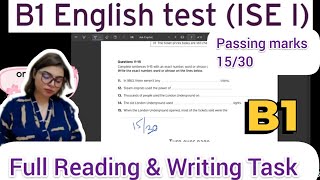 Full B1 Reading amp Writing Skilled Worker Visa  ISE 1 Trinity College London [upl. by Ymaj230]