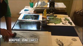 Monoprint Using Leaves 2 [upl. by Elahcar272]