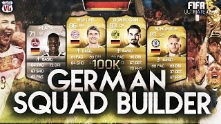 FIFA 15 FUT  100K BEAST GERMAN  BUNDESLIGA SQUAD BUILDER ft Muller Schurrle Gundogan amp Mlapa [upl. by Adlay422]