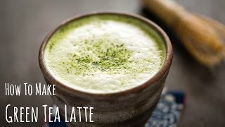 How to Make Matcha Latte Green Tea Recipe 抹茶ラテの作り方（レシピ） [upl. by Madancy]