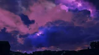 Thunder clap lightning storm sound effects  badal background aesthetic purple sky video [upl. by Byrne]