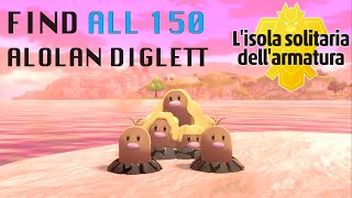 Dove trovare tutti i 150 diglett  tutorial pokemon spada scudo isola dellarmatura [upl. by Annerol]